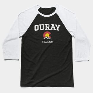 Ouray Colorado CO Vintage Athletic Mountains Baseball T-Shirt